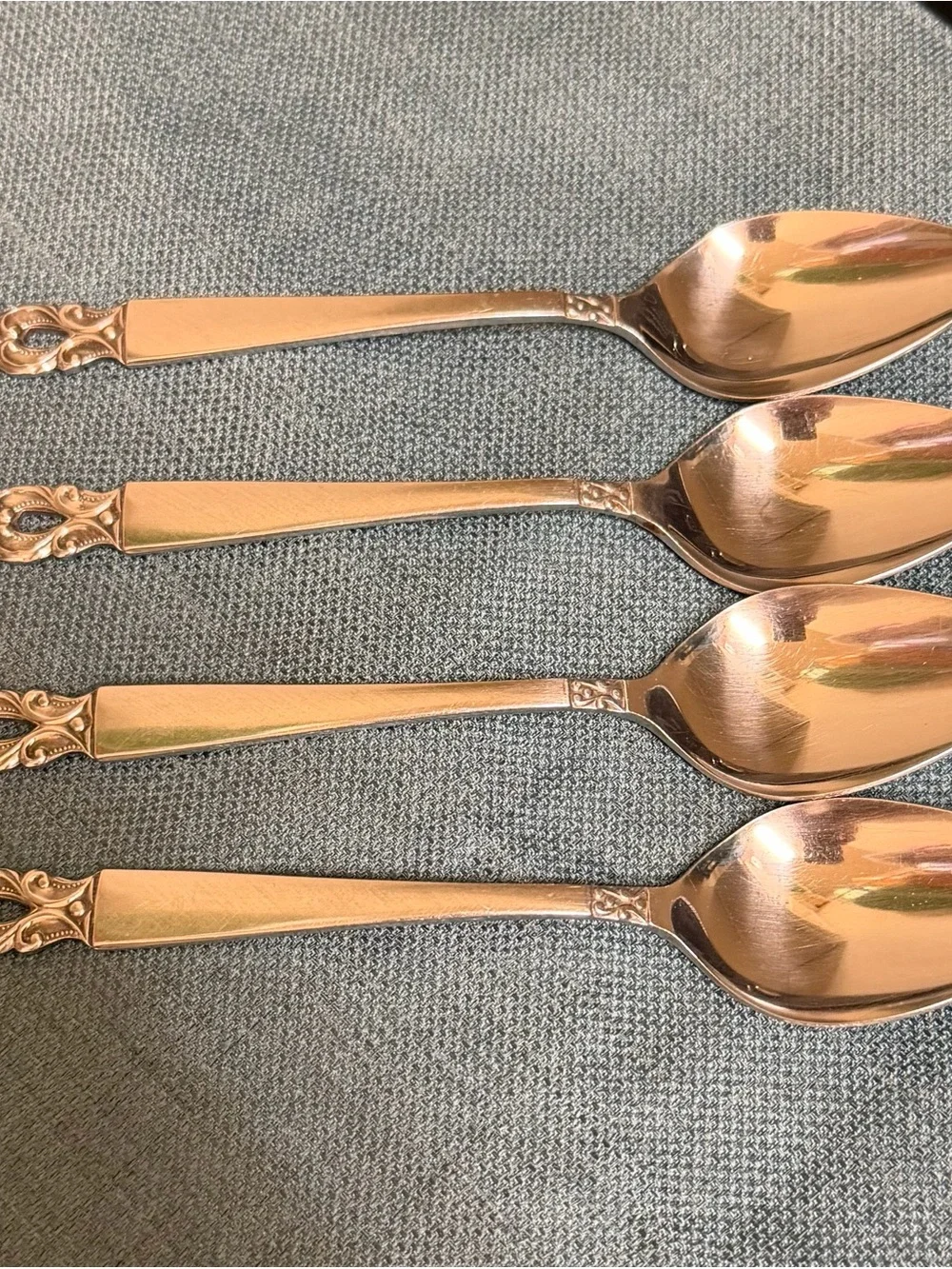 Olaf National Japan Stainless Flatware 4pc Oval Soup Spoons 7.5in